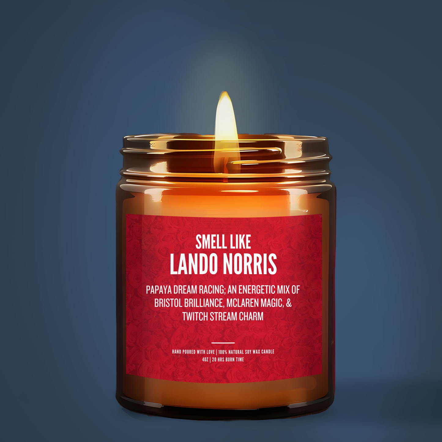 Lando Norris Scented Gift | McLaren F1 Vibes | Luxury Soy Candle | Formula 1 Fan Gift