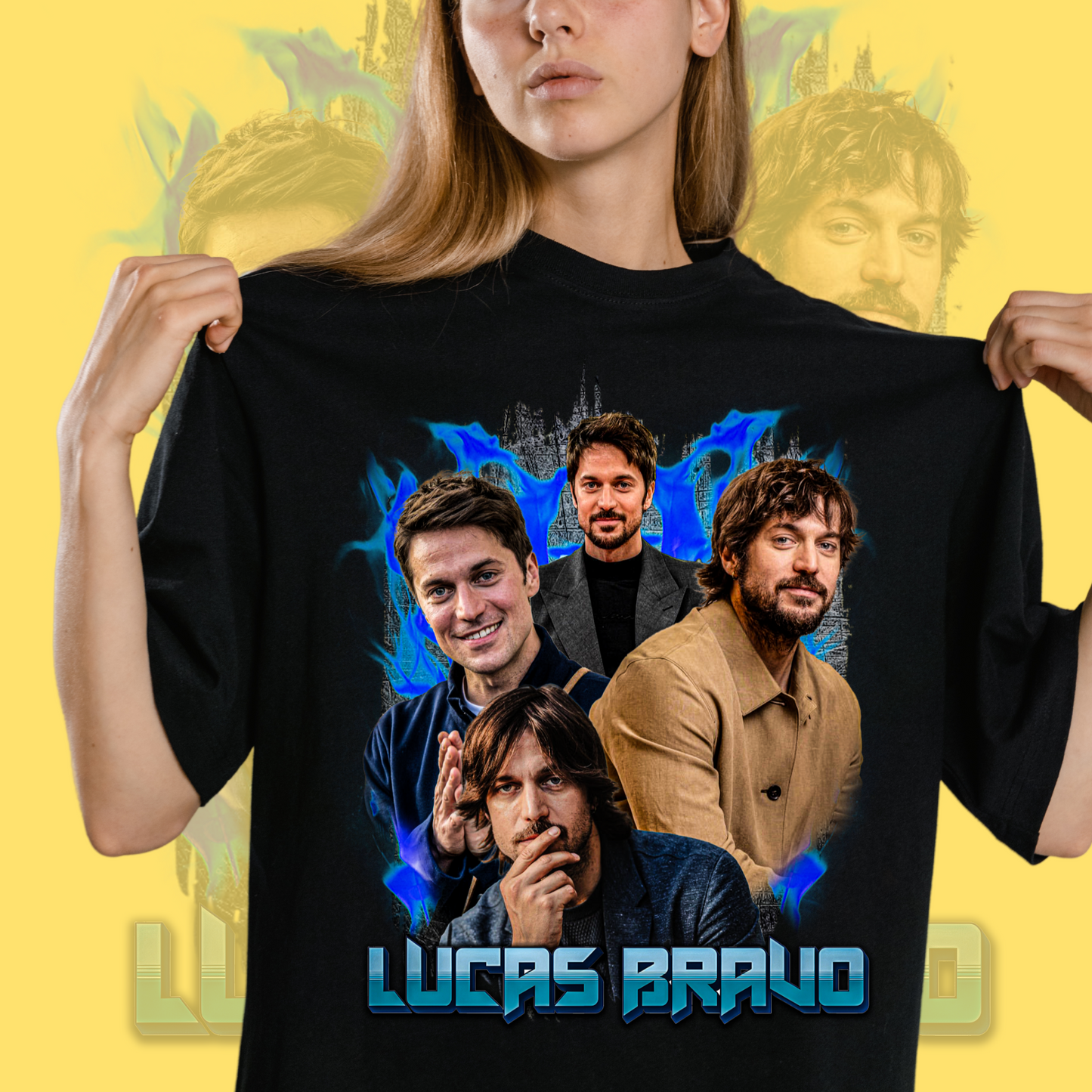 Lucas Bravo Unisex T-Shirt Fan Gift | French Star Character Art