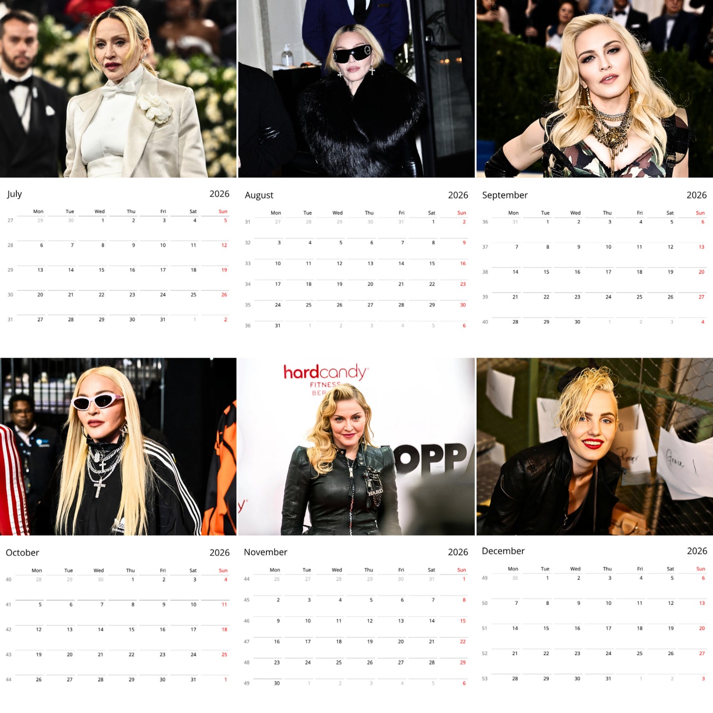 Madonna 2026 Wall Calendar (Large Calendar) β Iconic Music Legend, Premium Fan Gift