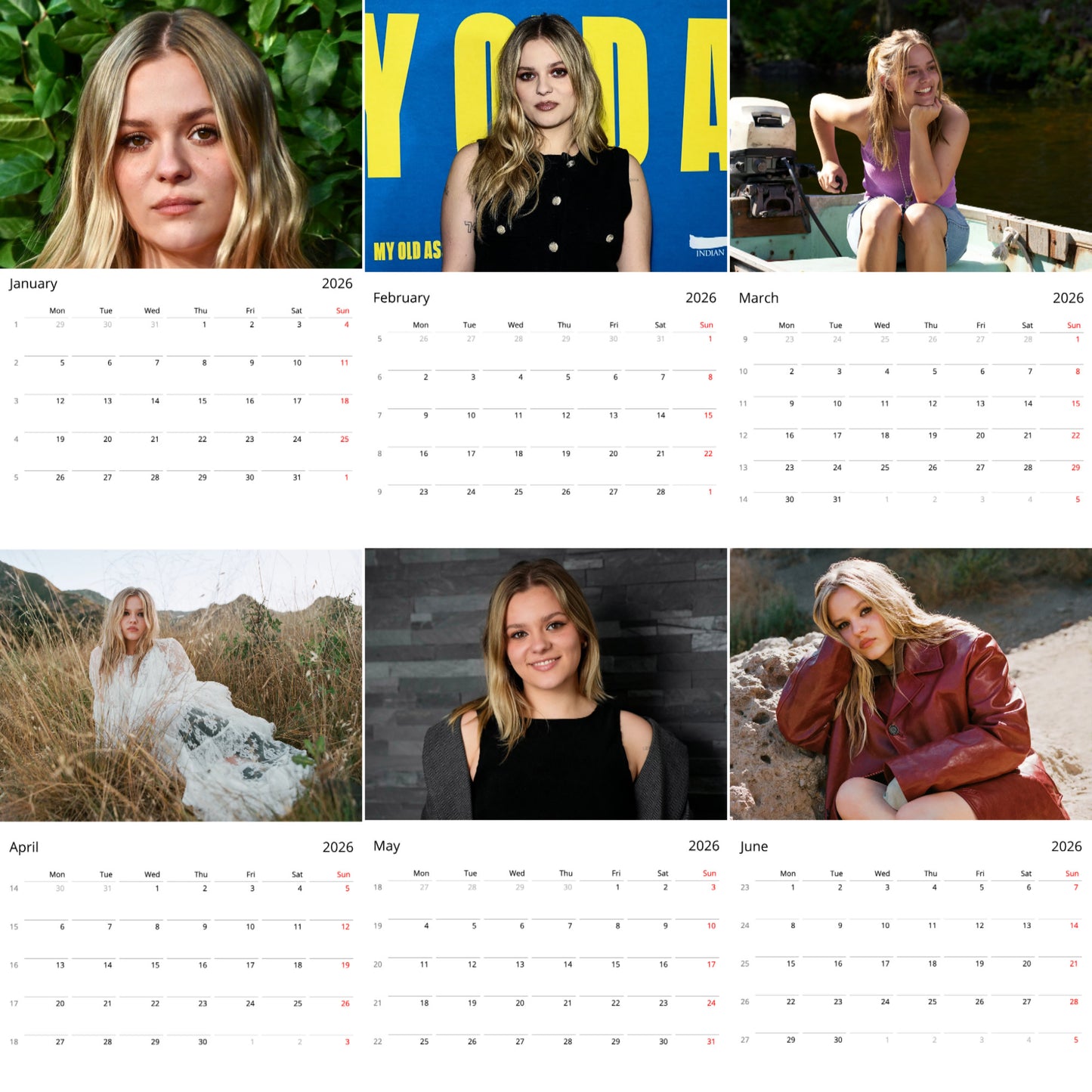 Maisy Stella 2026 Wall Calendar (Large Calendar) β Celebrity Fan Gift, Premium Wall Art