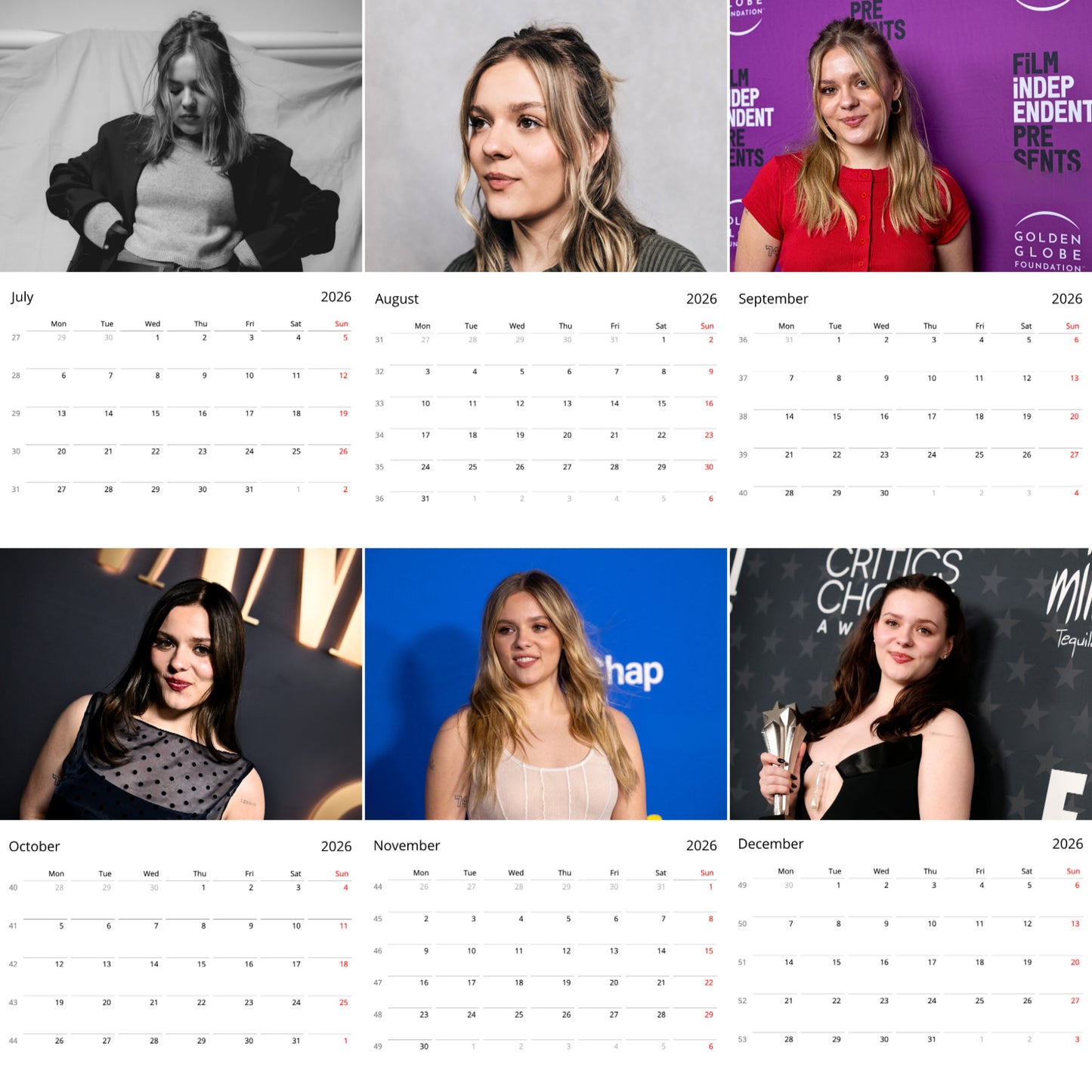 Maisy Stella 2026 Wall Calendar (Large Calendar) β Celebrity Fan Gift, Premium Wall Art