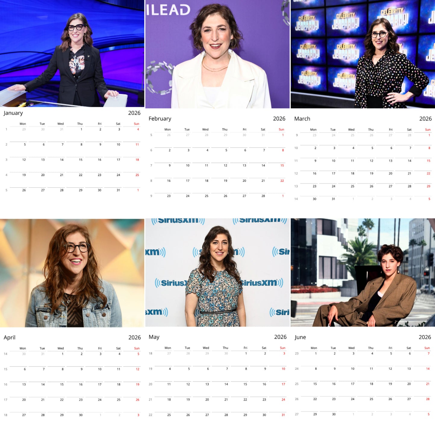 Mayim Bialik 2026 Wall Calendar β Beloved Actress & Scientist Portrait Collection, Premium Gift for Fans