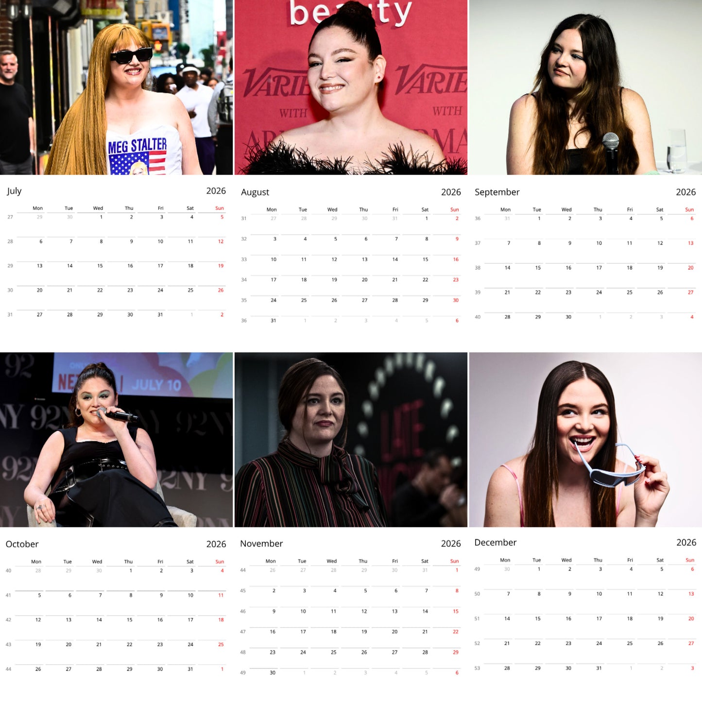 Megan Stalter 2026 Wall Calendar (Large Calendar) β Comedy Icon Fan Gift, Premium Wall Art
