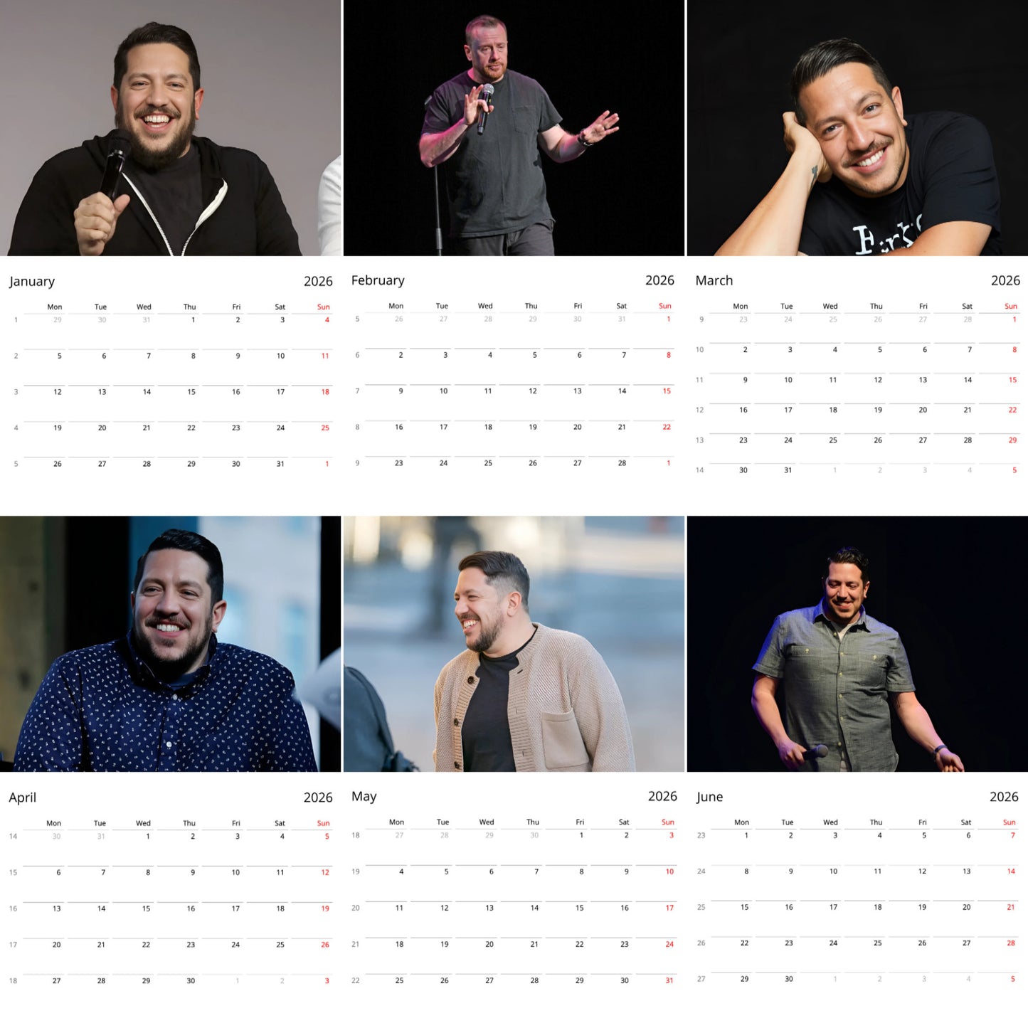Sal Vulcano 2026 Wall Calendar β Exclusive Celebrity Poster Calendar for Fans, Premium Quality Art Prints, Perfect Gift for Admirers & Collectors