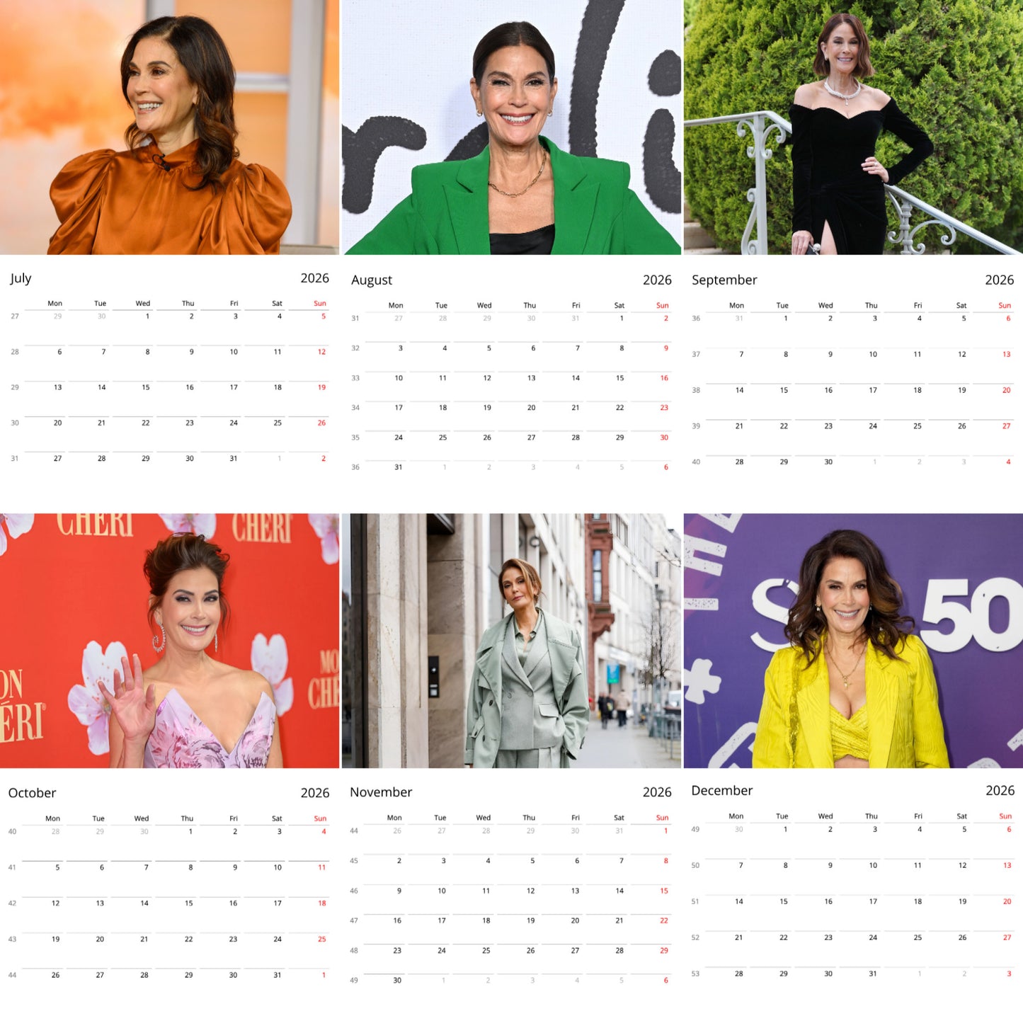 Teri Hatcher 2026 Wall Calendar ( Large Calendar ) β Exclusive Celebrity Poster Calendar for Fans
