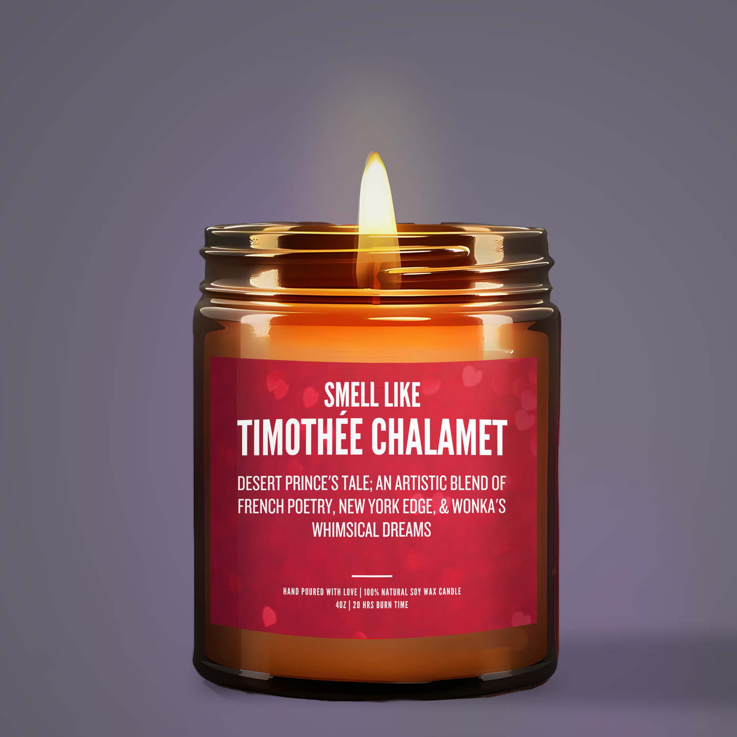 Timothée Chalamet Scented Candle Fan Gift | Luxury Soy Candle