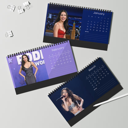 Olivia Rodrigo 2026 Desk Calendar | Premium Spiral Bound Celebrity Photo Calendar | High-Quality Fan Gift & Desk Décor