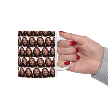 Jared Leto Face Pattern Ceramic Mug | Unique Gift for Jared Leto Fans