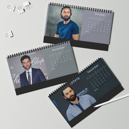 Aidan Turner 2026 Desk Calendar | Poldark Actor Gift | Ross Poldark Calendar | Hobbit Actor | Office Desk Decor
