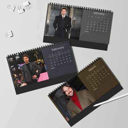 Lucas Bravo 2026 Desk Calendar | Premium Spiral Bound Celebrity Photo Calendar | Stylish Collectible Gift for Fans & Desk Décor