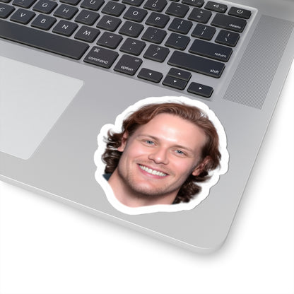 Personalized Kiss-Cut Stickers - Smiling Face Design for Laptops & Decor