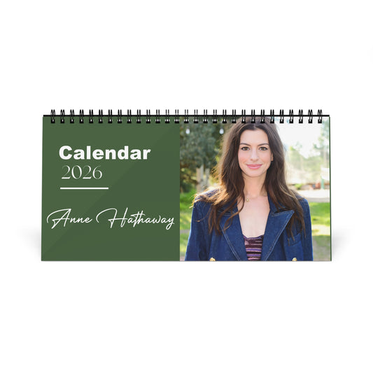 Anne Hathaway 2026 Desk Calendar | Actress Monthly Planner | Anne Hathaway Gift | The Devil Wears Prada Calendar | Office Decor