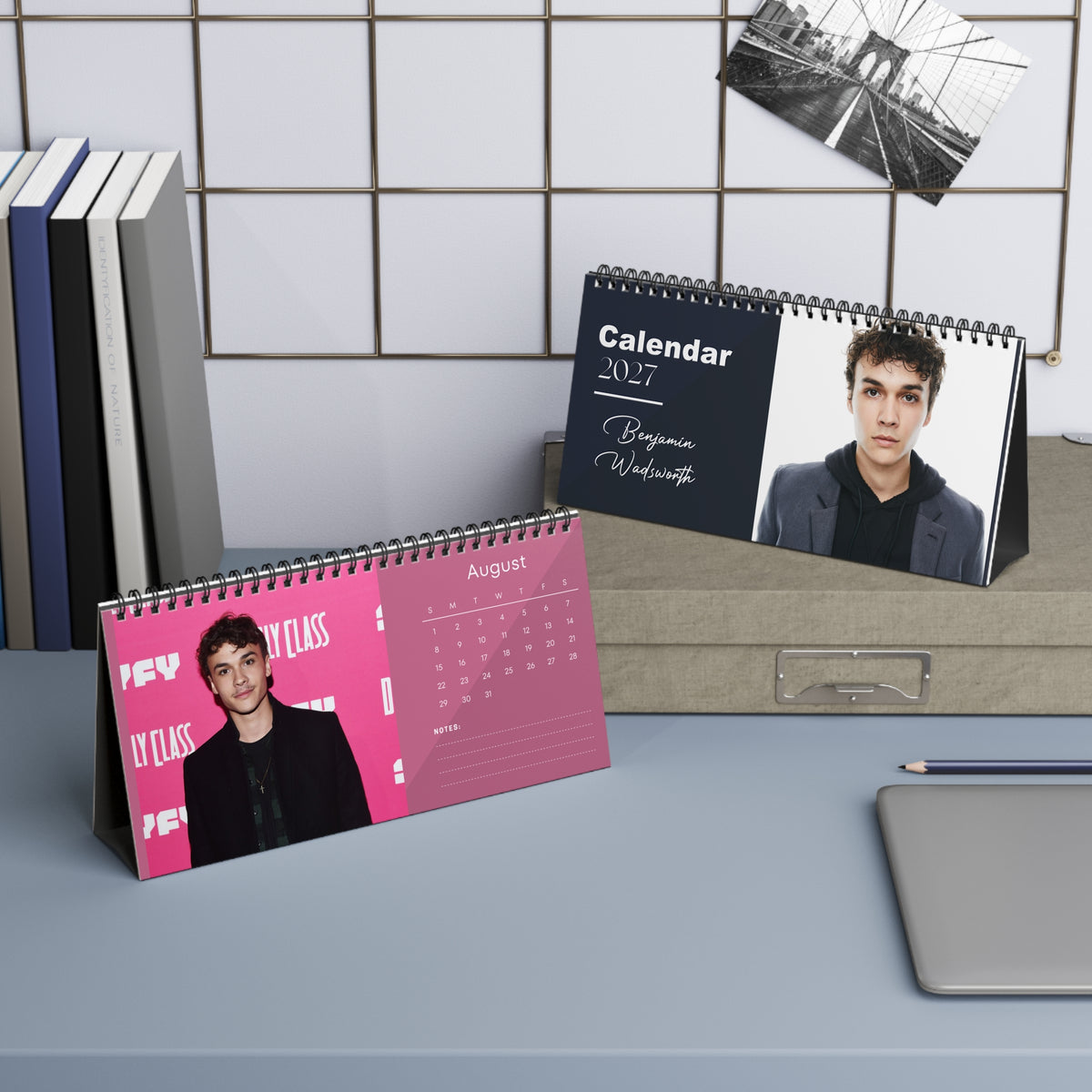 Benjamin Wadsworth 2027 Desk Calendar Vol 1 | Spiral Bound Photo Calendar | Fan Gift
