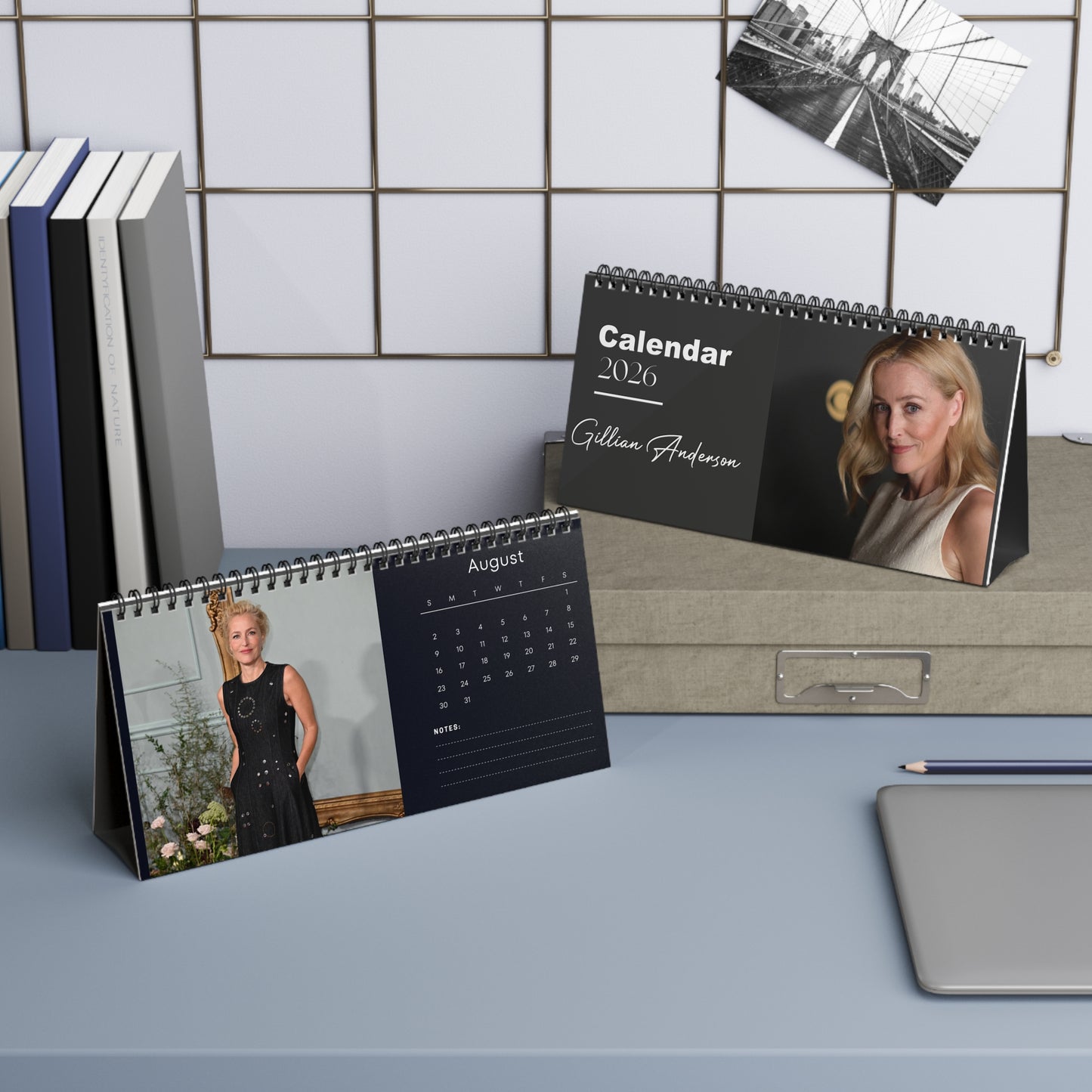 Gillian Anderson 2026 Desk Calendar | X-Files Star | Celebrity Desk Décor | Fan Gift for Collectors | TV & Movie Icon Calendar