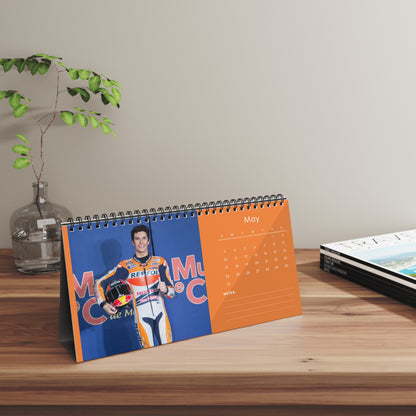 Marc Márquez 2026 Desk Calendar | Premium Spiral Bound Celebrity Photo Calendar | Collectible Fan Gift | Stylish Desk & Office Décor