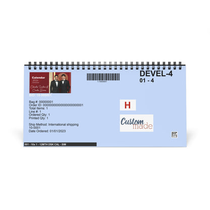 Charles Leclerc & Carlos Sainz 2026 Desk Calendar |Premium Spiral Bound F1 Celebrity Photo Calendar | Ferrari Drivers Fan Gift