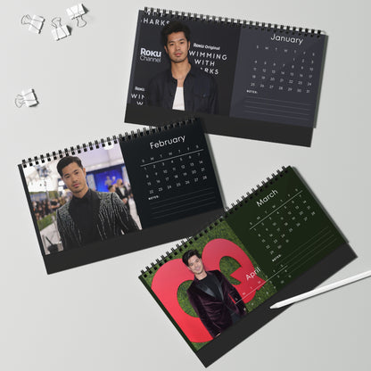 Ross Butler 2026 Desk Calendar | Premium Spiral Bound Celebrity Photo Calendar | High-Quality Fan Gift & Desk Décor