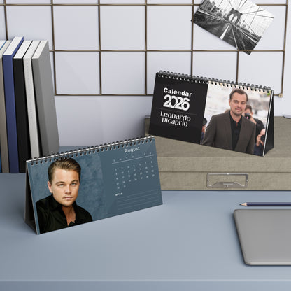Leonardo DiCaprio 2026 Desk Calendar | Premium Spiral Bound Celebrity Photo Calendar | Collectible Fan Gift | Stylish Desk & Office Décor