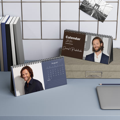 Jared Padalecki 2026 Desk Calendar | Supernatural Actor Monthly Planner | Sam Winchester Calendar | Jared Padalecki Gift | Office Decor