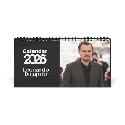 Leonardo DiCaprio 2026 Desk Calendar | Premium Spiral Bound Celebrity Photo Calendar | Collectible Fan Gift | Stylish Desk & Office Décor