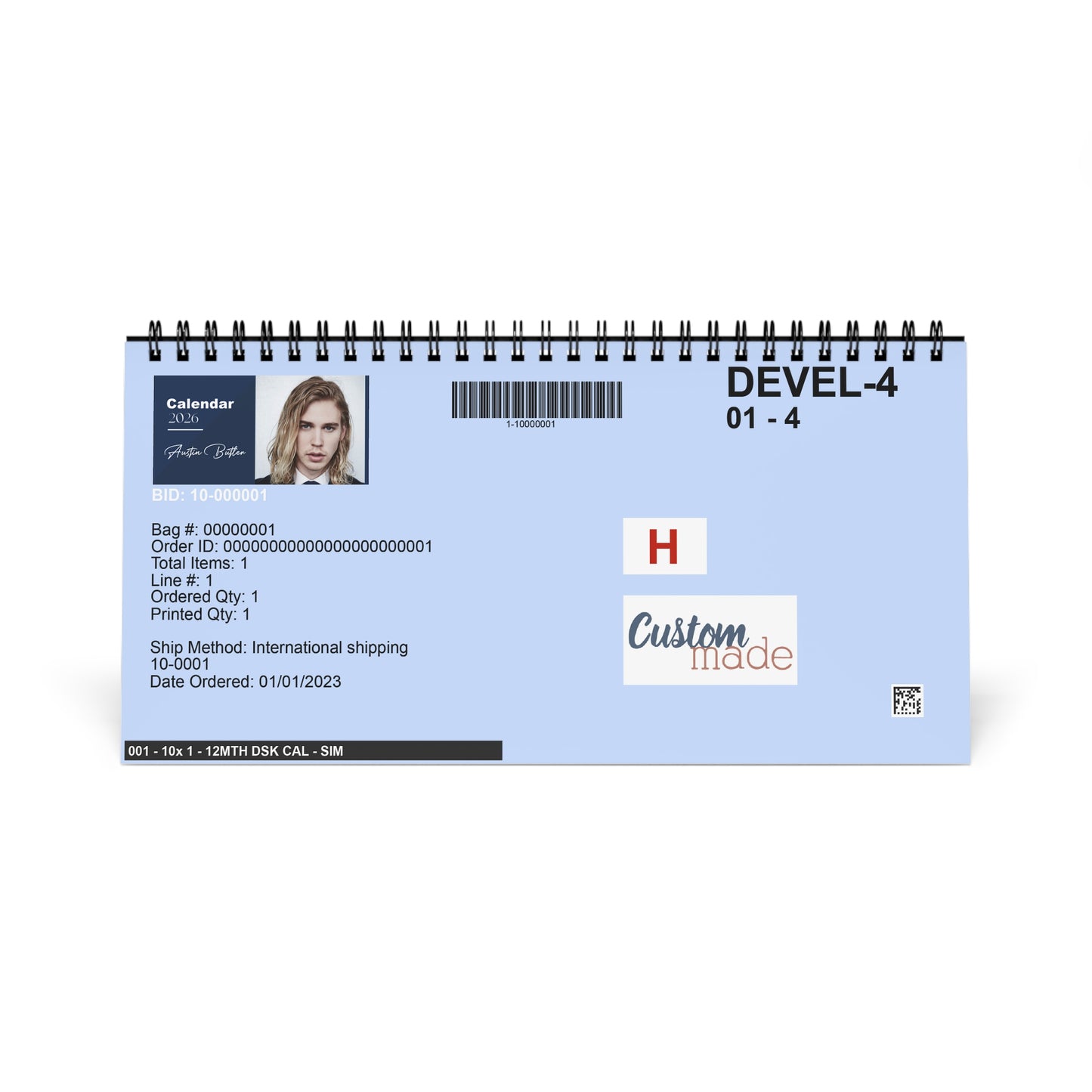 Austin Butler 2026 Desk Calendar | Premium Celebrity Photo Calendar for Fans | Spiral Bound Collectible Desk & Office Décor