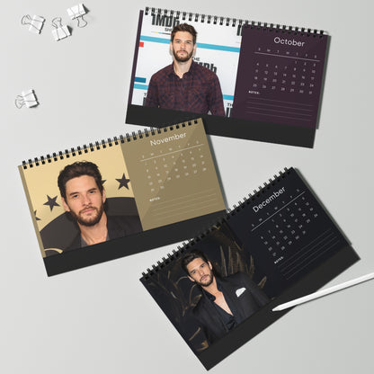 Ben Barnes 2026 Desk Calendar | Shadow and Bone The Chronicles of Narnia Star | Ben Barnes Gift | Actor Calendar | TV Movie Decor