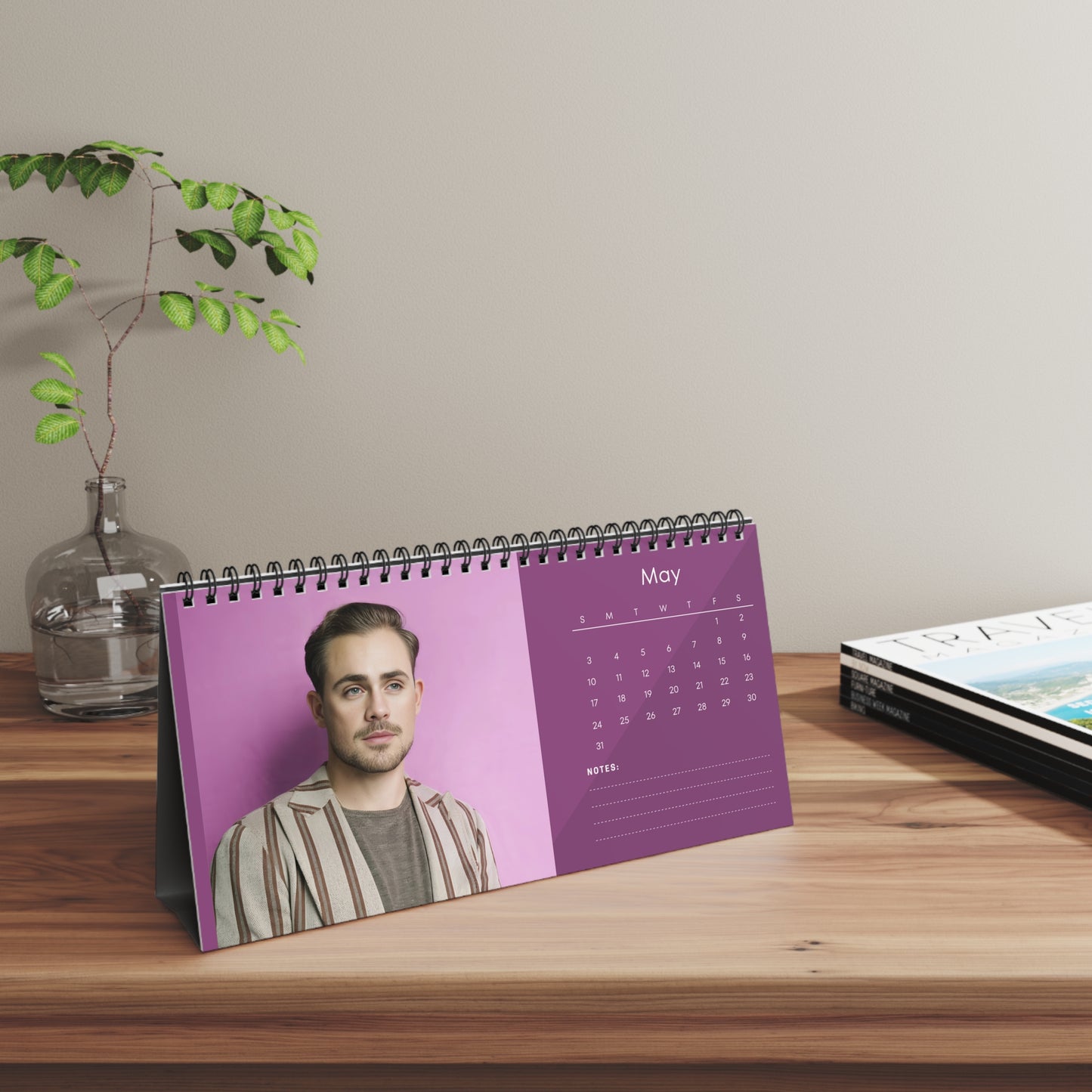 Dacre Montgomery 2026 Desk Calendar | Stranger Things Actor Planner | Movie & TV Star Gift | Hollywood Decor | 2026 Calendar