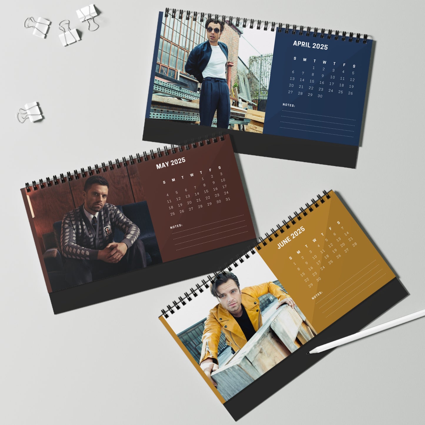 Sebastian Stan 2024 Desk Calendar | Sebastian Stan Calendar | Fan Gift