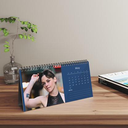 Kristen Stewart 2026 Desk Calendar | Twilight & Spencer Actress | Celebrity Gift | Office Decor