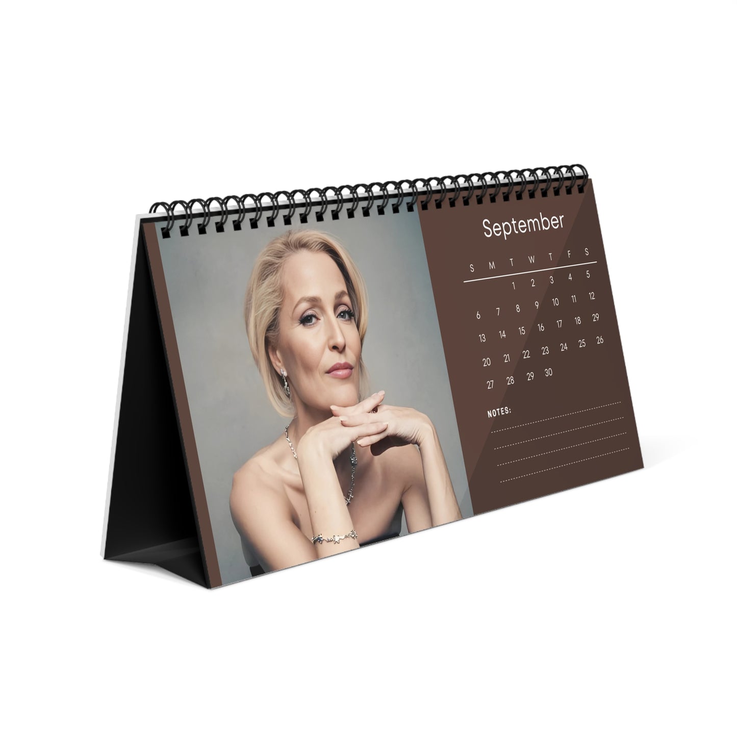 Gillian Anderson 2026 Desk Calendar | The X-Files & The Crown Actress | Celebrity Gift | Office Decor