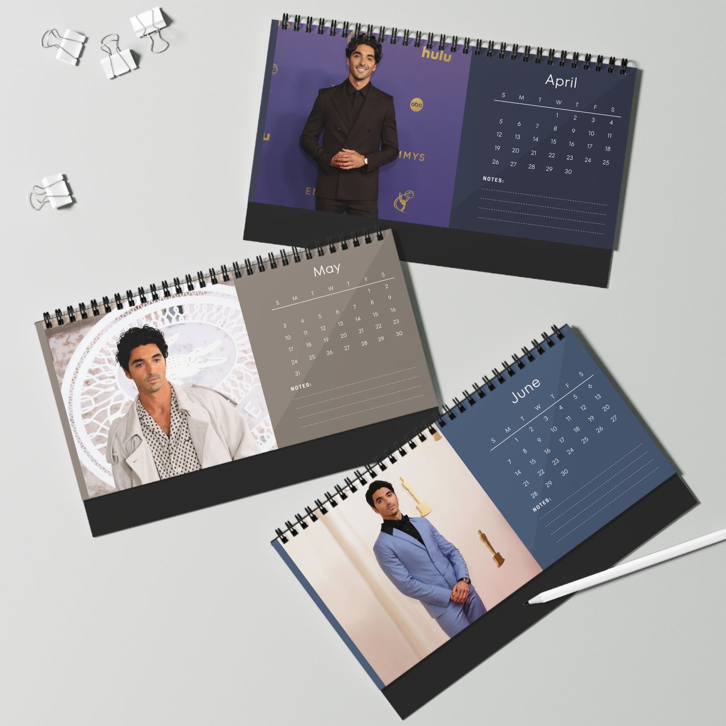 Taylor Zakhar Perez 2026 Desk Calendar | Premium Spiral Bound Celebrity Photo Calendar | High-Quality Fan Gift & Desk Décor