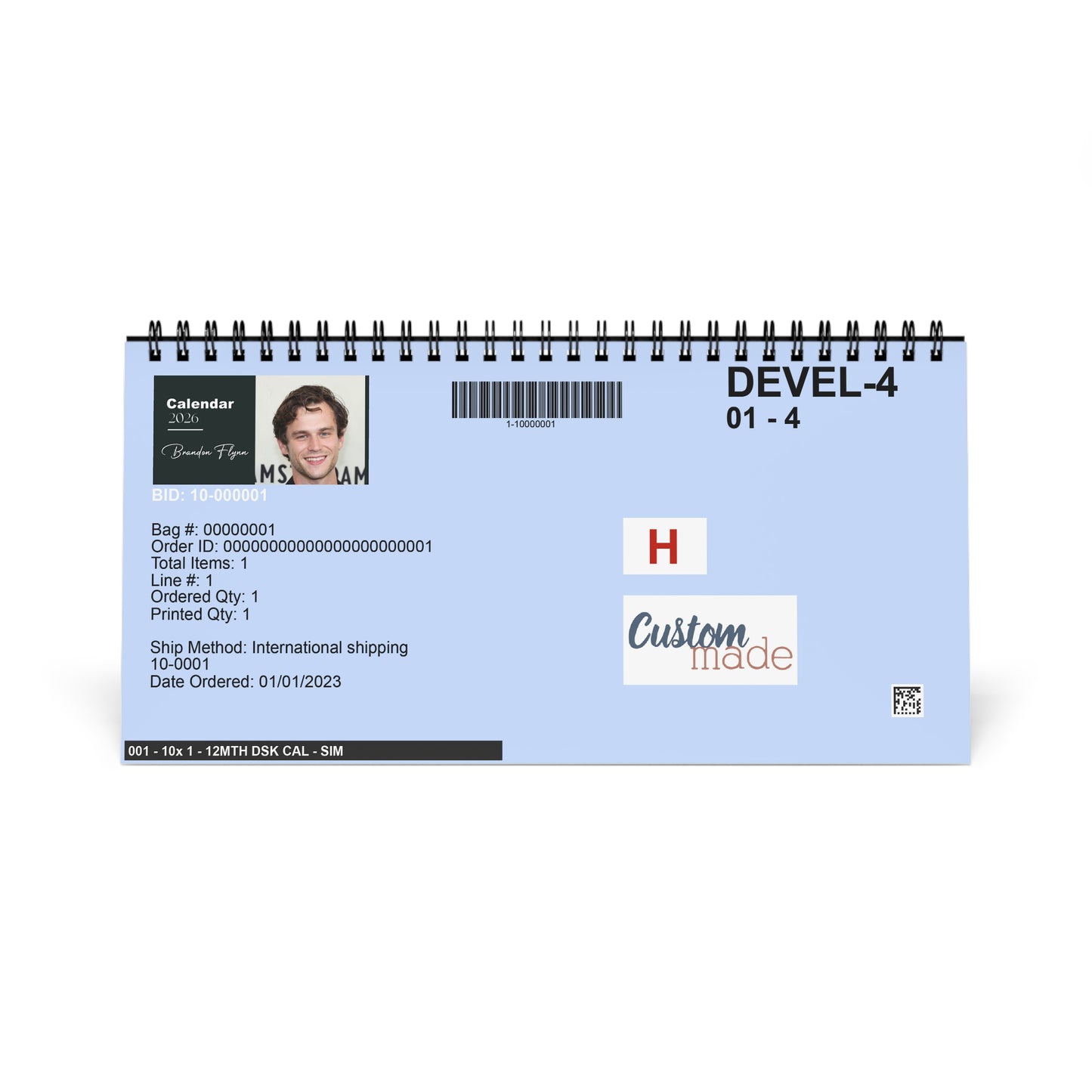 Brandon Flynn 2026 Desk Calendar | Premium Spiral Bound Celebrity Photo Calendar | High-Quality Gift for Fans & Desk Décor