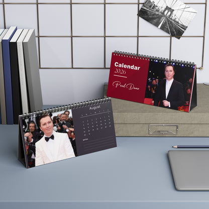 Paul Dano 2026 Desk Calendar | Premium Spiral Bound Celebrity Photo Calendar | High-Quality Fan Gift & Desk Décor