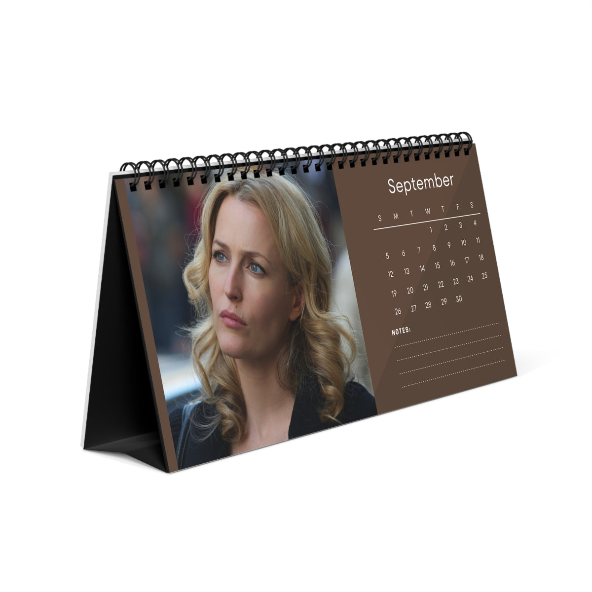 Gillian Anderson 2027 Desk Calendar Vol 2 | Spiral Bound Photo Calendar | Fan Gift