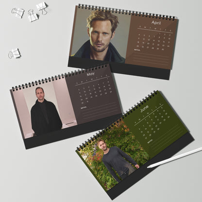 Alexander Skarsgård 2027 Desk Calendar Vol 4 | Spiral Bound Photo Calendar | Fan Gift