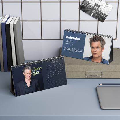 Timothy Olyphant 2026 Desk Calendar | Premium Spiral Bound Celebrity Photo Calendar | High-Quality Fan Gift & Desk Décor