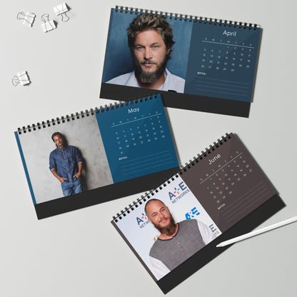 Travis Fimmel 2026 Desk Calendar | Star Photo Calendar | Actor Gift for Fans