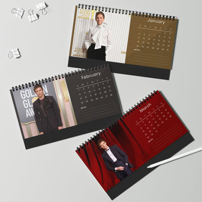 Eddie Redmayne 2026 Desk Calendar | Actor Monthly Planner | Eddie Redmayne Gift | Fantastic Beasts Calendar | Office Decor
