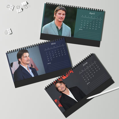 Josh Hartnett 2027 Desk Calendar | Spiral Bound Photo Calendar | Fan Gift