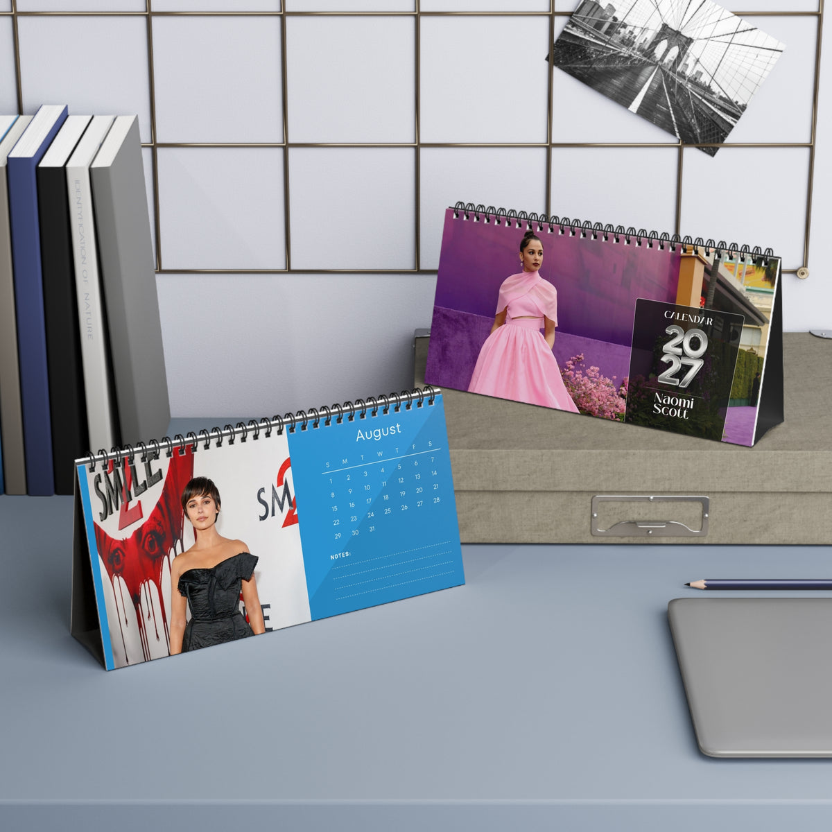 Naomi Scott 2027 Desk Calendar Vol 2 | Spiral Bound Photo Calendar | Fan Gift