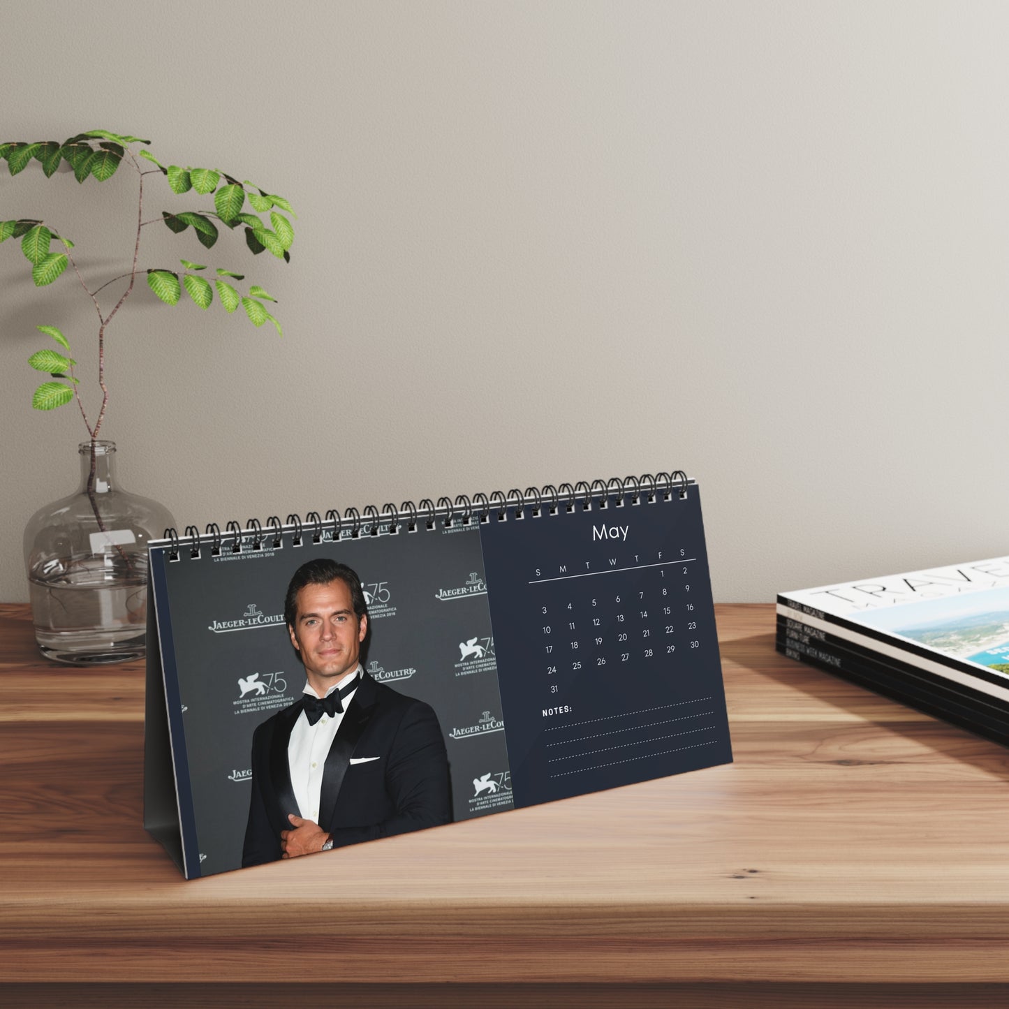Henry Cavill 2026 Desk Calendar | Celebrity Photo Calendar | Star Gift | Desk Décor for Fans