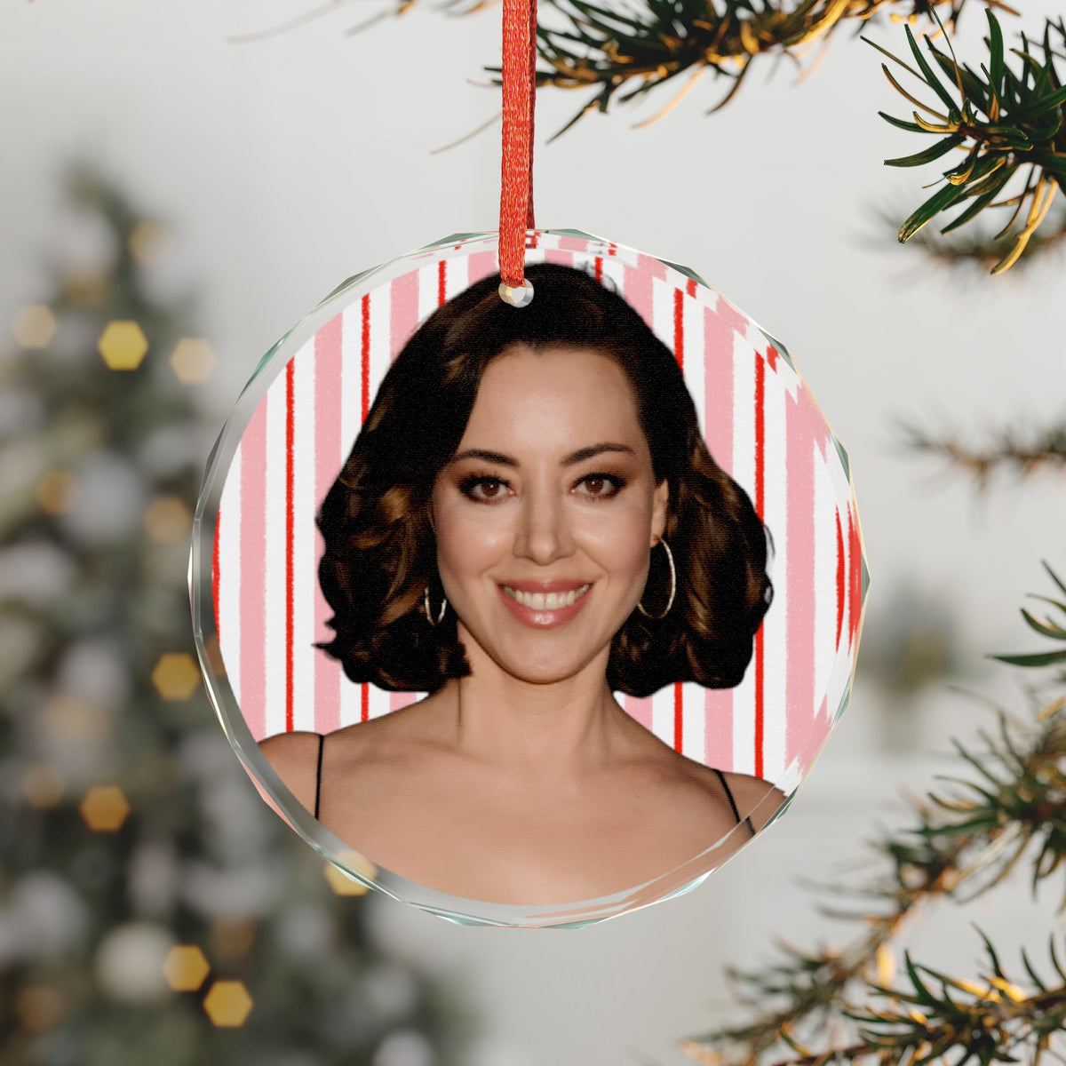 Aubrey Plaza Christmas Ornament | Celebrity Fan Gift Keepsake