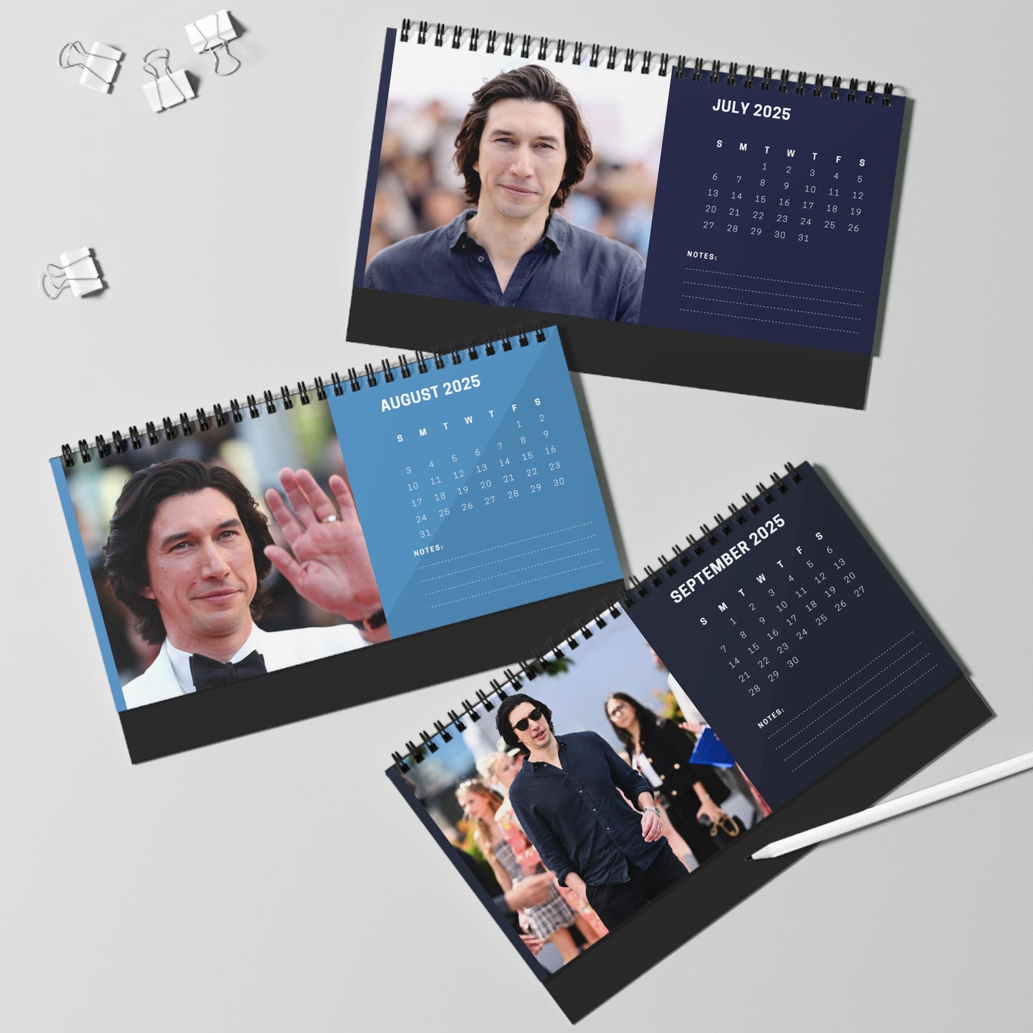 Adam Driver 2025 Desk Calendar| Adam Driver Calendar | Fan Gift