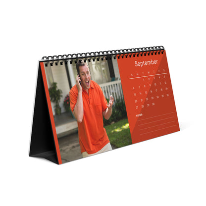Adam Sandler 2026 Desk Calendar | Celebrity Spiral Bound Photo Calendar | Comedy Star Fan Gift | Collectible Desk & Office Décor