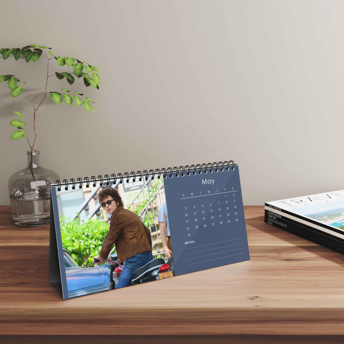 Timothée Chalamet 2026 Desk Calendar | Premium Spiral Bound Celebrity Photo Calendar | High-Quality Fan Gift & Desk Décor