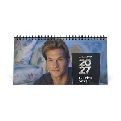 Patrick Swayze 2027 Desk Calendar | Spiral Bound Photo Calendar | Fan Gift