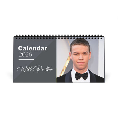 Will Poulter 2026 Desk Calendar | Premium Spiral Bound Celebrity Photo Calendar | High-Quality Fan Gift & Desk Décor