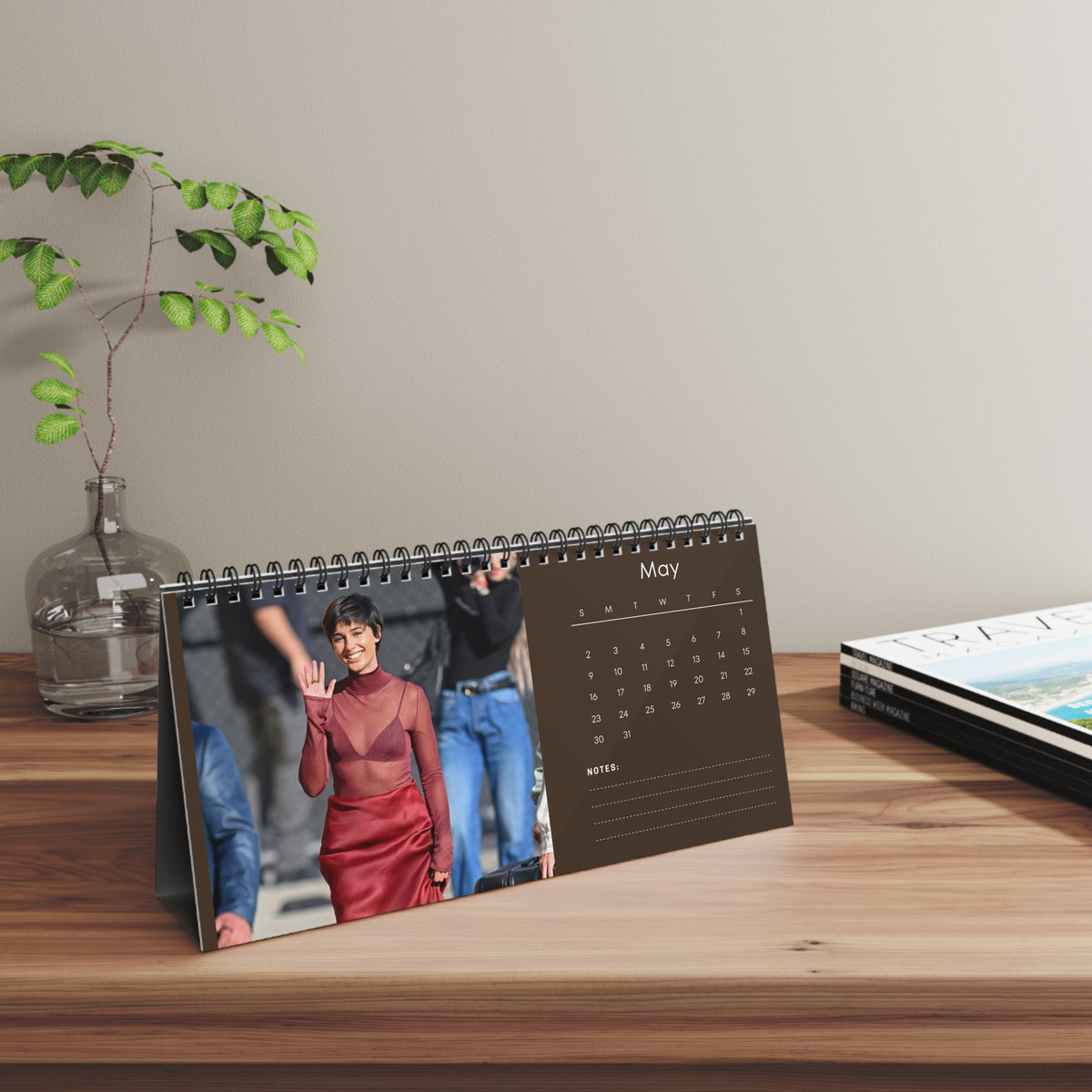 Naomi Scott 2027 Desk Calendar Vol 2 | Spiral Bound Photo Calendar | Fan Gift