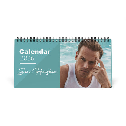 Sam Heughan 2026 Desk Calendar | Premium Desk Accessory & Fan Gift