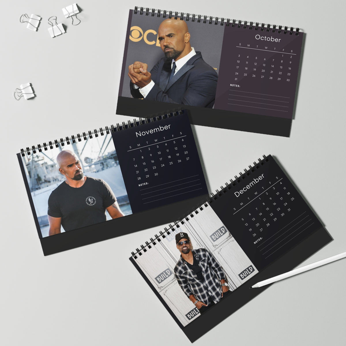 Shemar Moore 2027 Desk Calendar Vol 2 | Spiral Bound Photo Calendar | Fan Gift